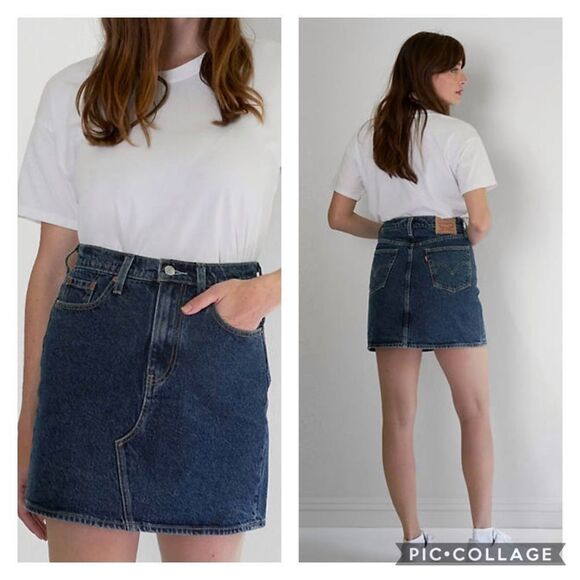 Levi’s High Rise Denim Mini Skirt - Picture 1 of 8